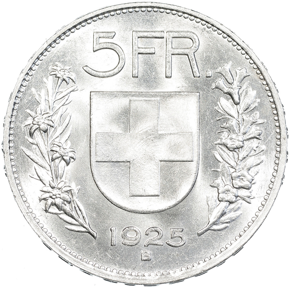 5 Franken, 1925, unzirkuliert