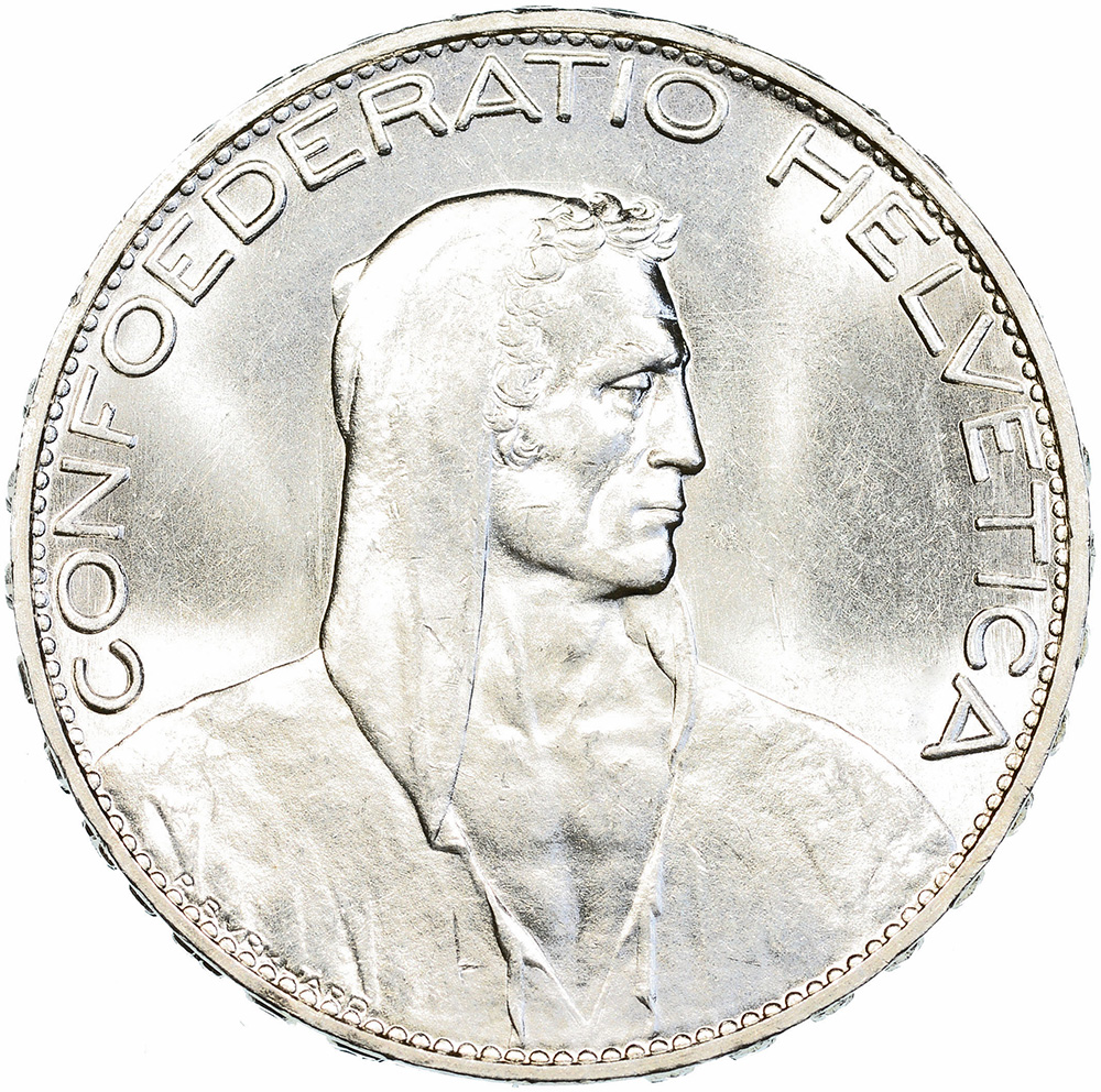 5 Franken, 1926, unz/stgl