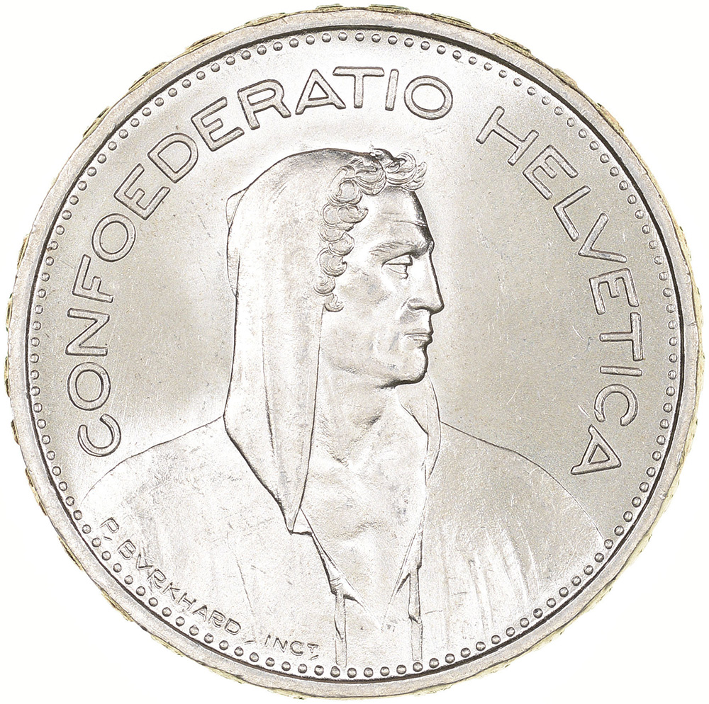 5 Franken, 1932, Stempelglanz