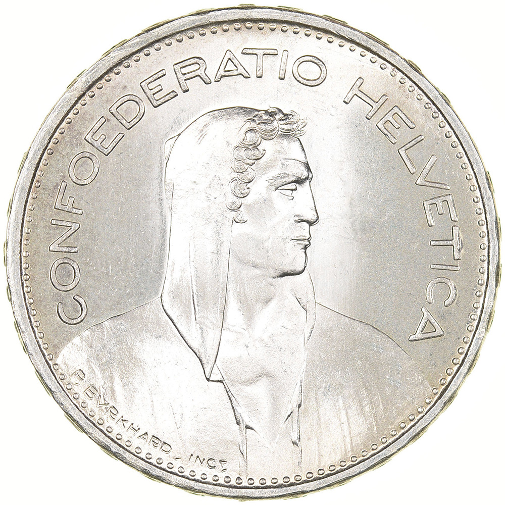 5 Franken, 1940, Stempelglanz