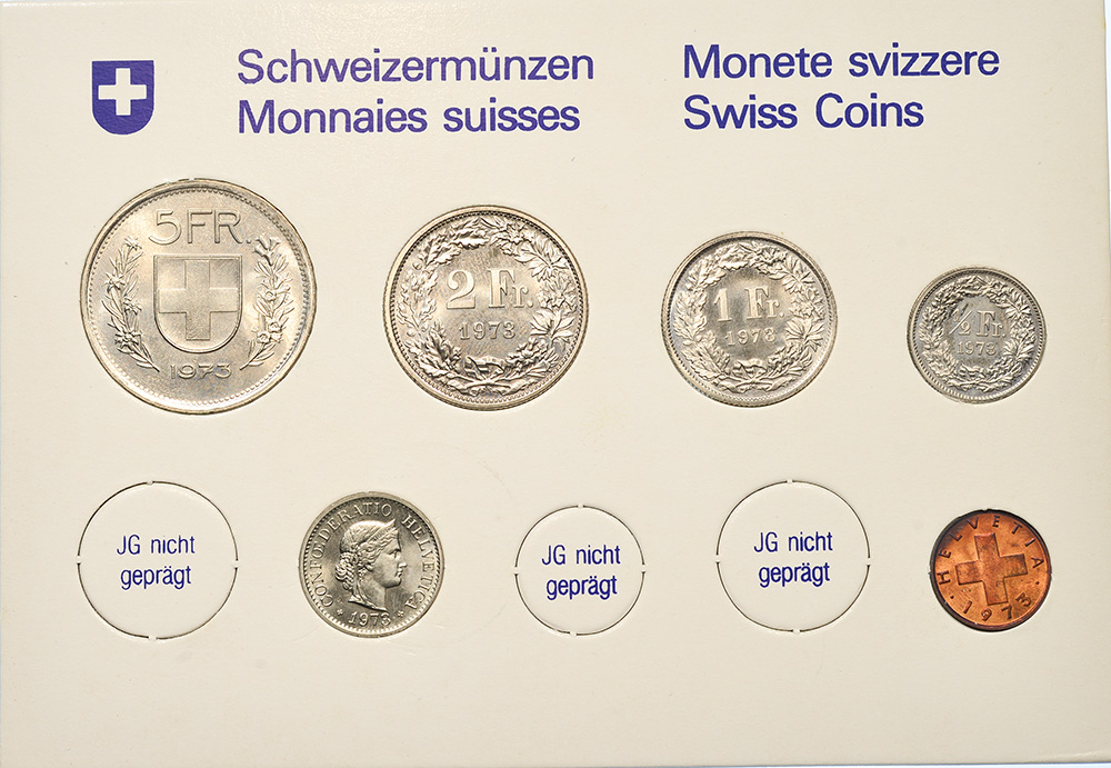 Münzensatz, 1973, Stempelglanz, Kupfer/Nickel
