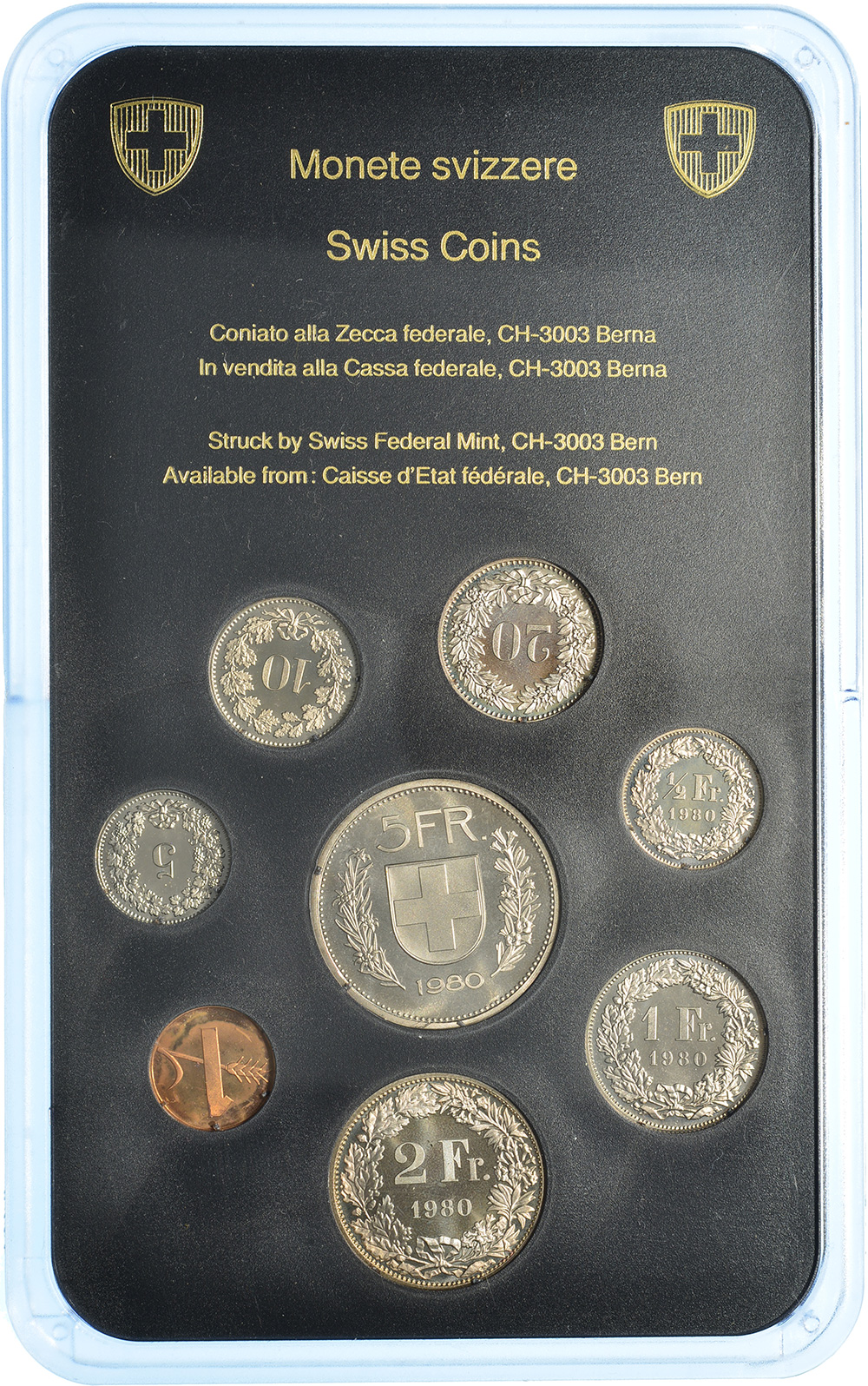 Münzensatz, 1980, Stempelglanz, Kupfer/Nickel