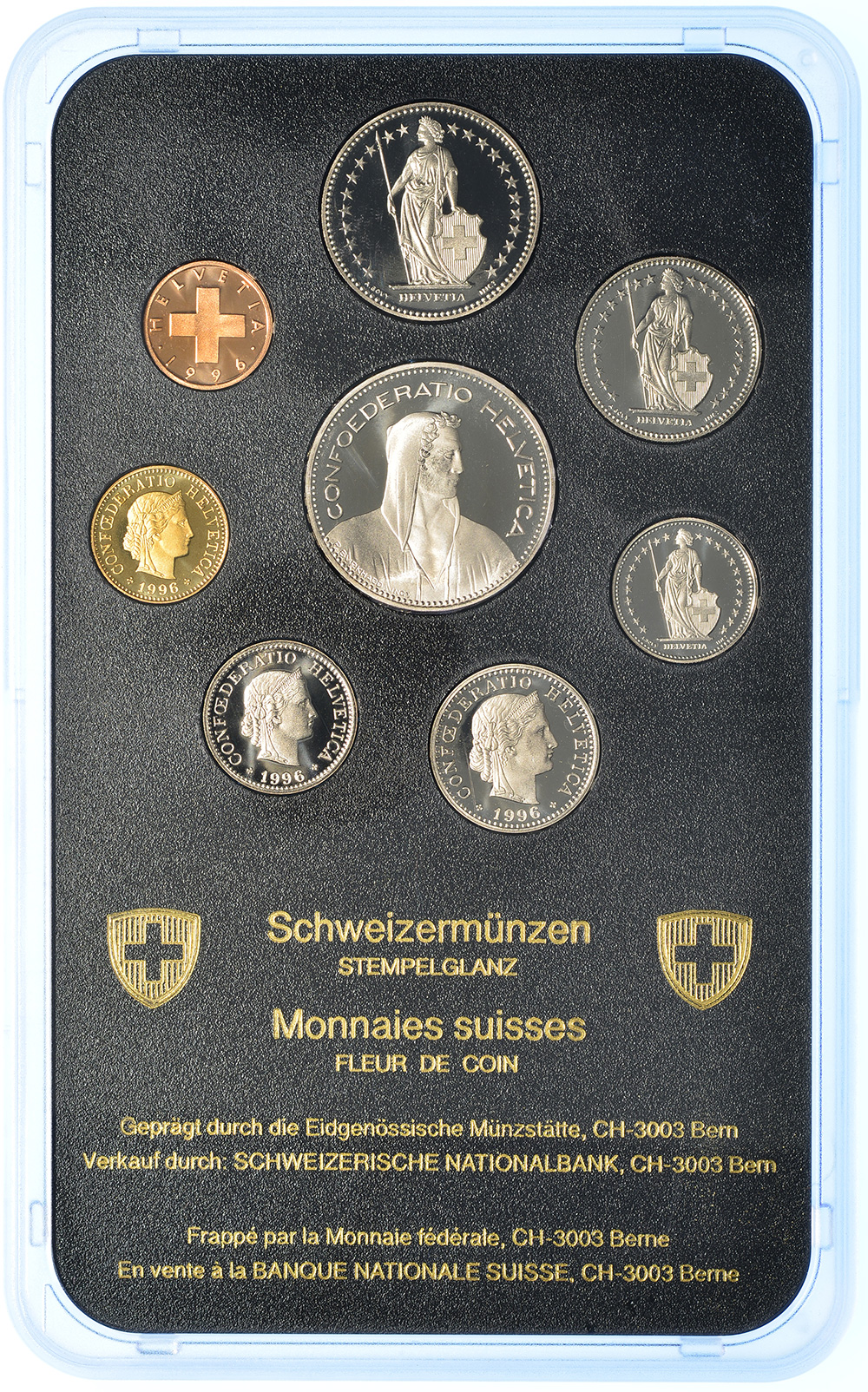 Münzensatz, 1996, Stempelglanz, Kupfer/Nickel