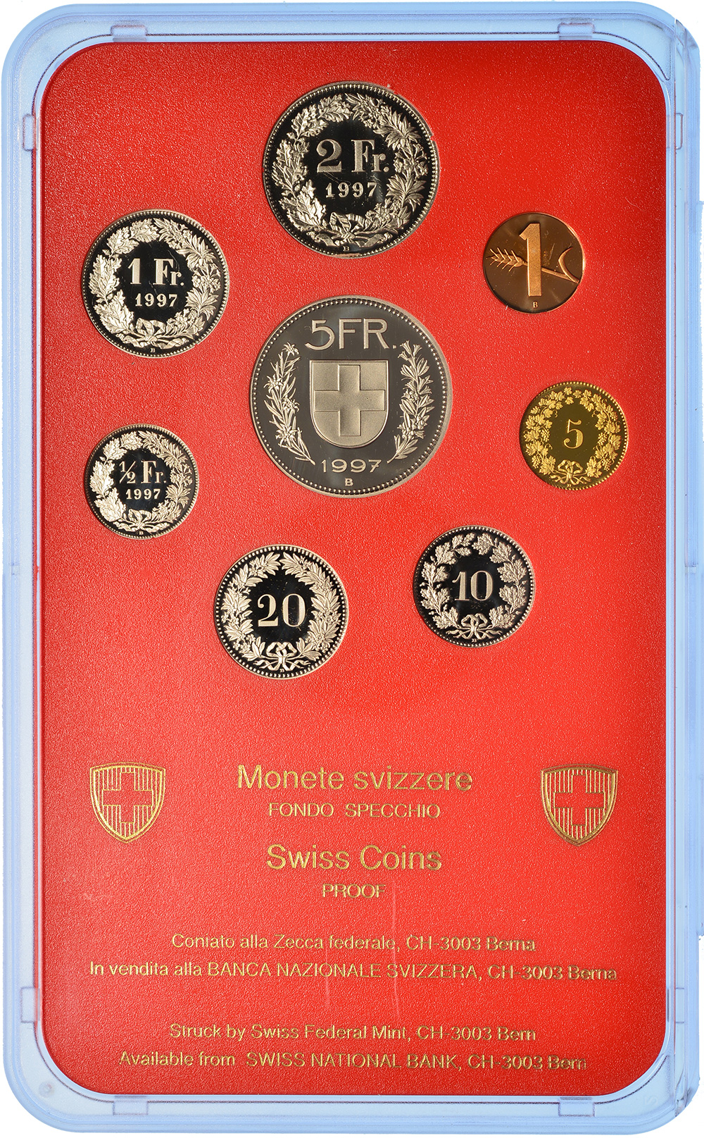 Münzensatz, 1997, Polierte Platte, Kupfer/Nickel