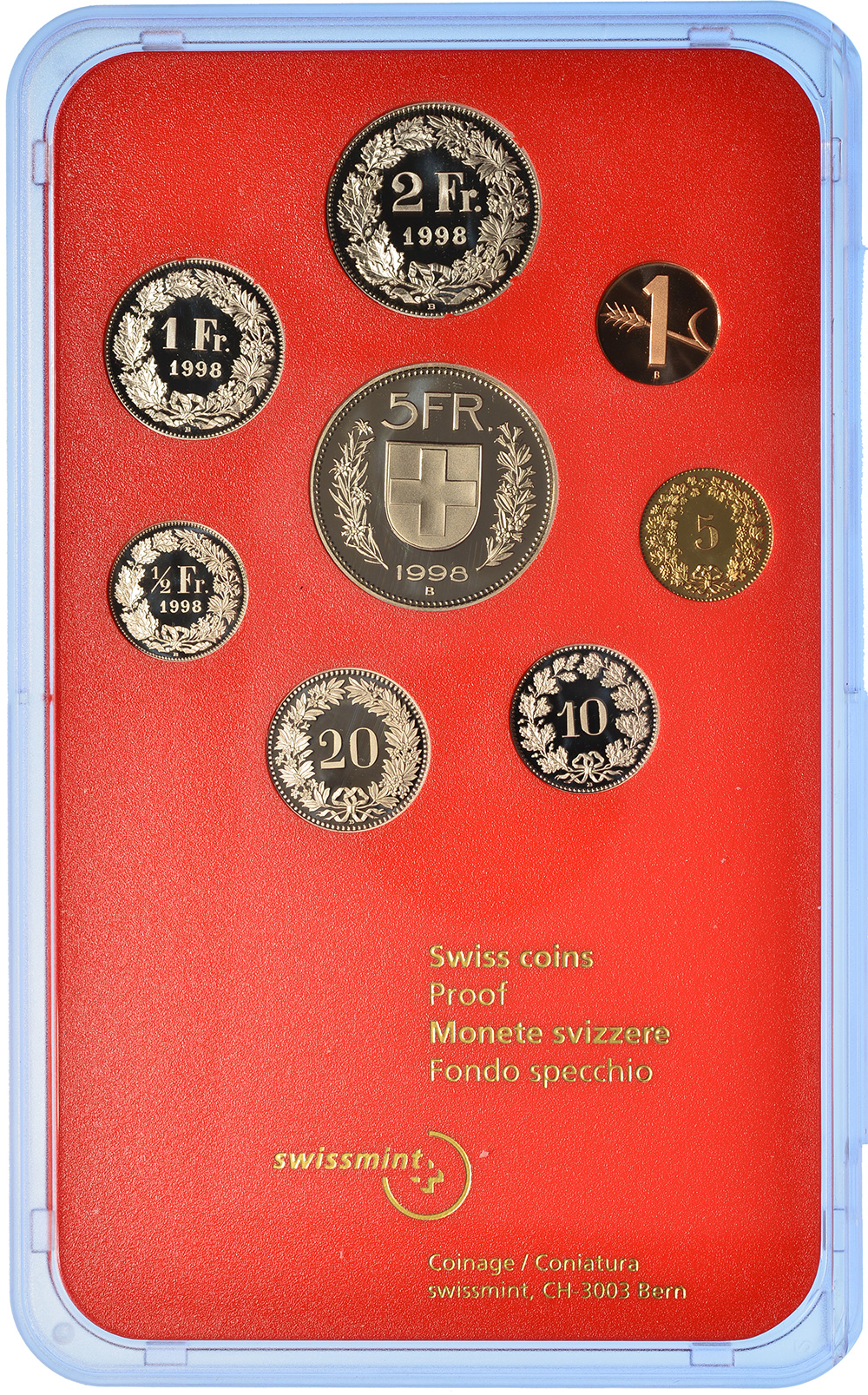 Münzensatz, 1998, Polierte Platte, Kupfer/Nickel