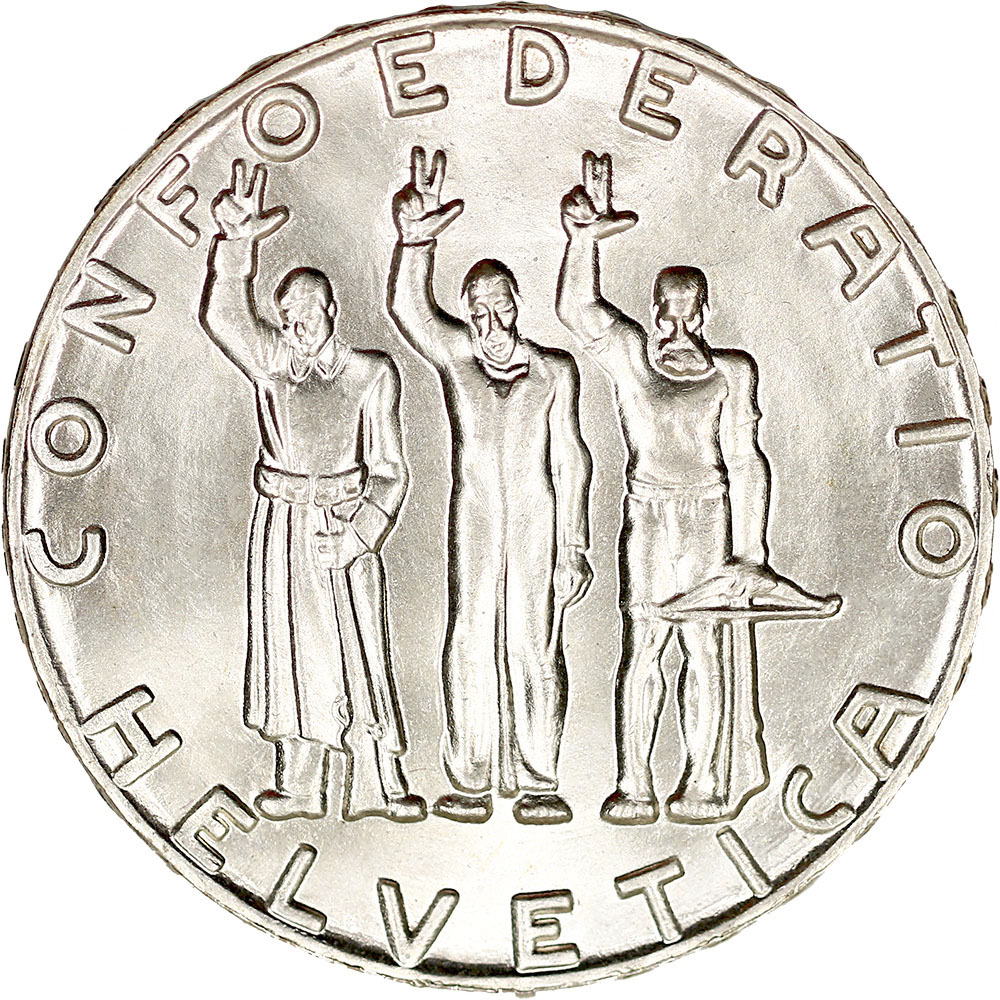 5 Franken, 1941, Stempelglanz, Bundesfeier