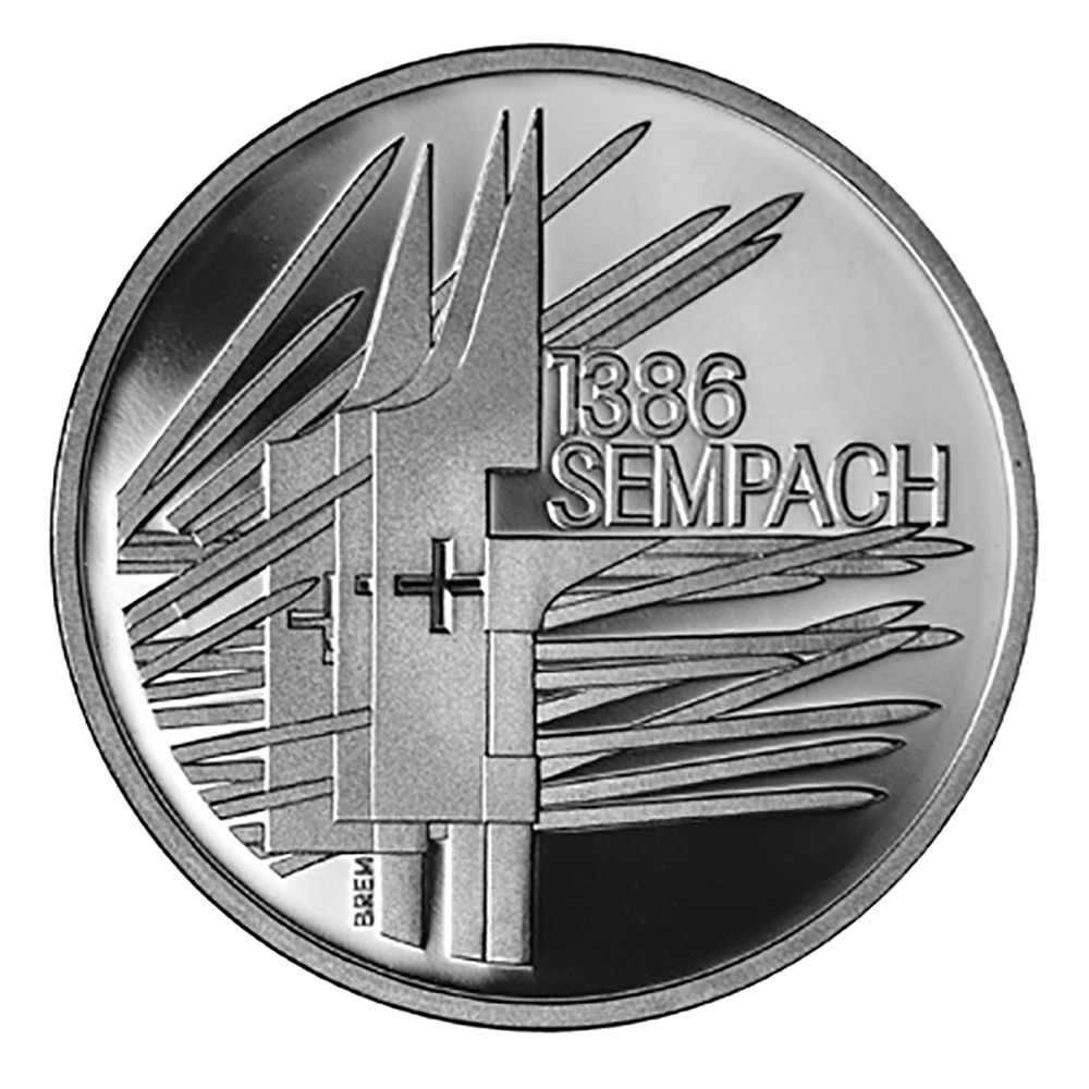 5 Franken, 1986, Stempelglanz, Sempach