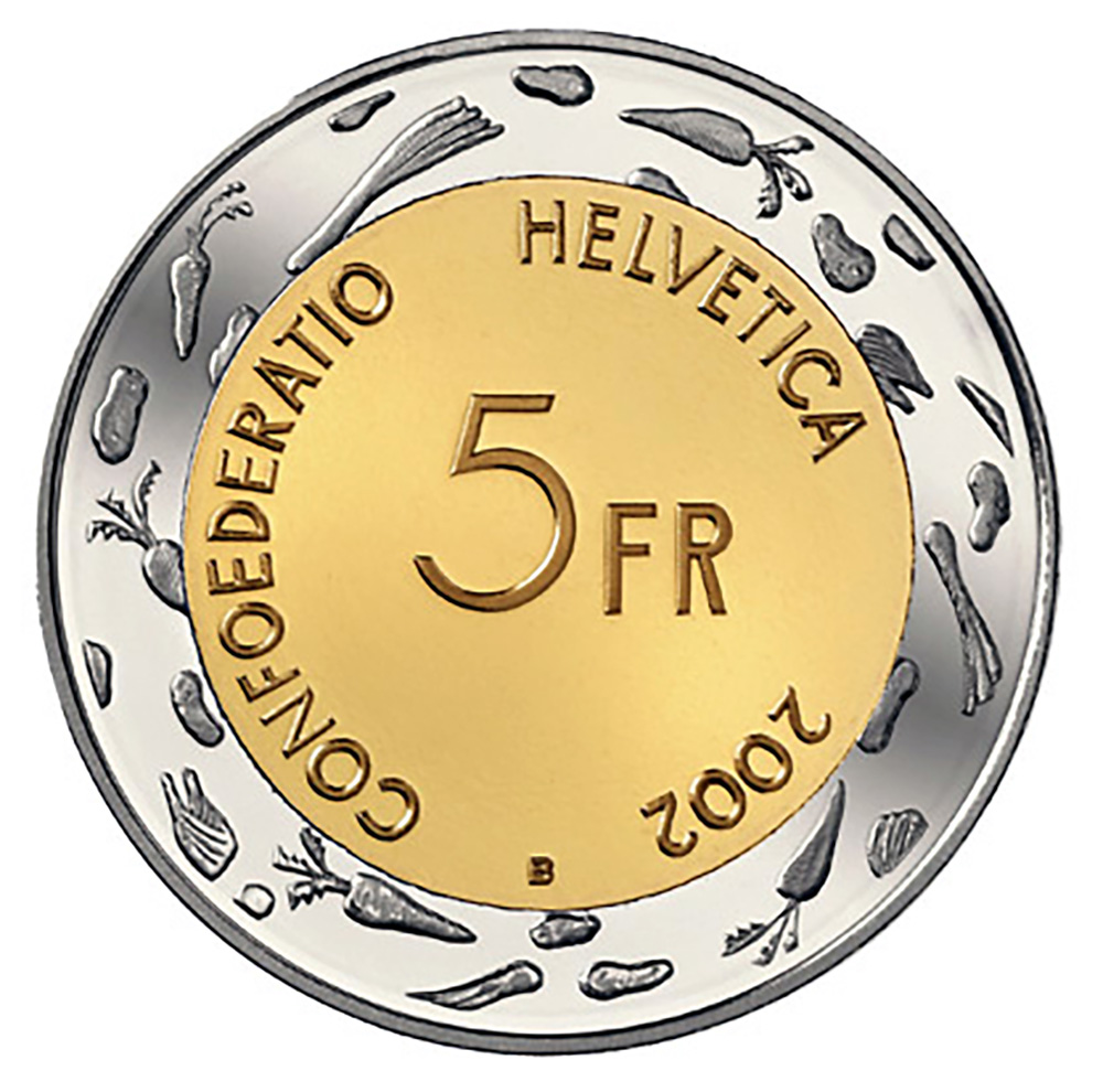 5 Franken, 2002, Stempelglanz, Escalade