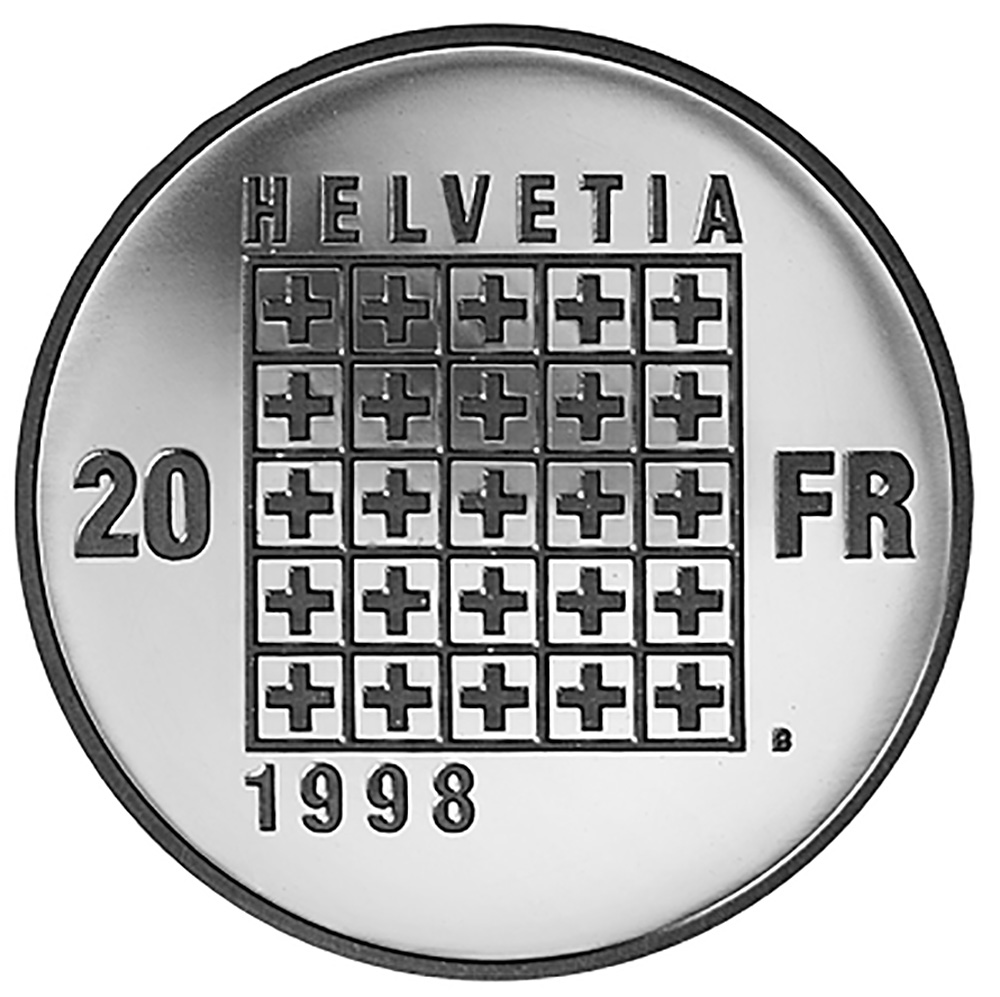 20 Franken, 1998, Stempelglanz, Helv. Republik