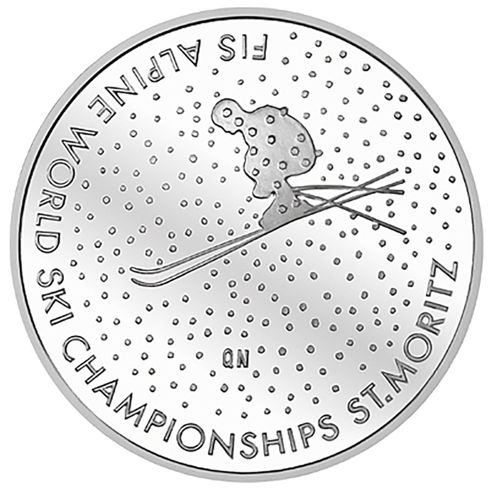 20 Franken, 2003, Stempelglanz, Ski-WM St. Moritz
