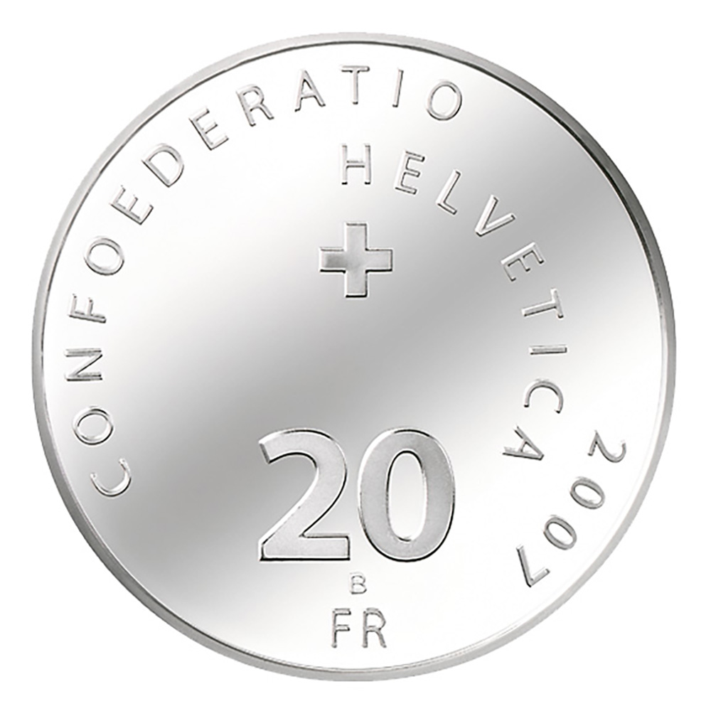 20 Franken, 2007, Polierte Platte, 100 J. Nationalbank