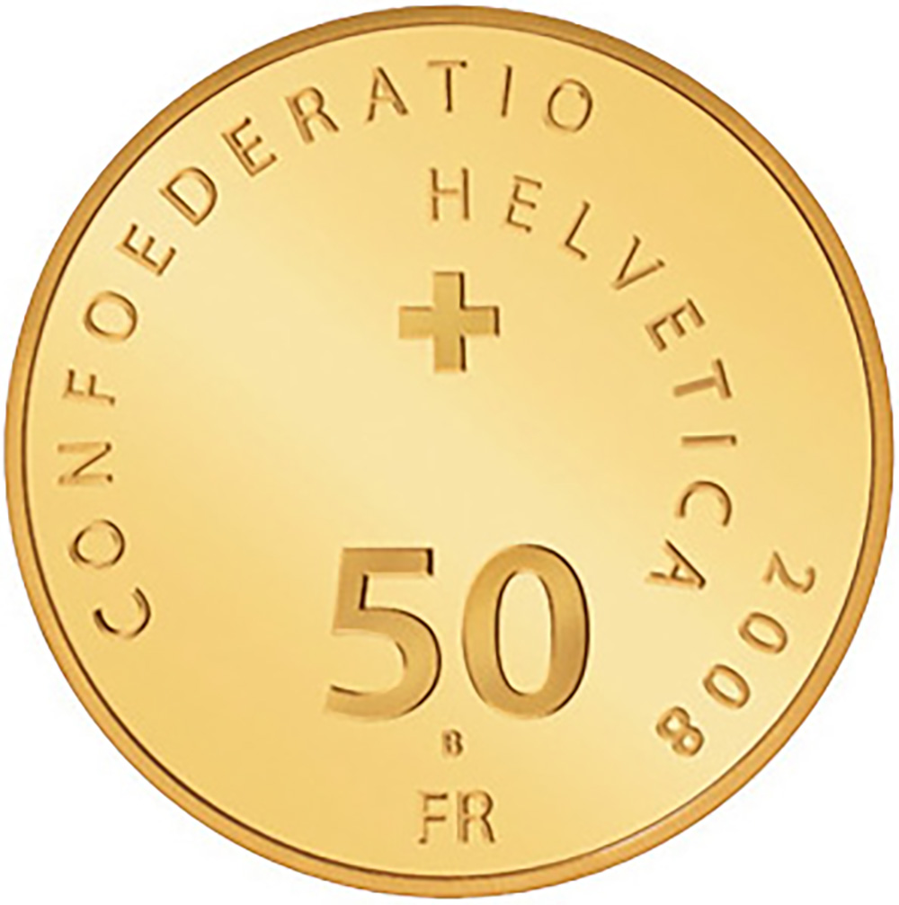 50 Franken, 2008, Polierte Platte, Int. Jahr Planet Erde, ohne Zertifikat