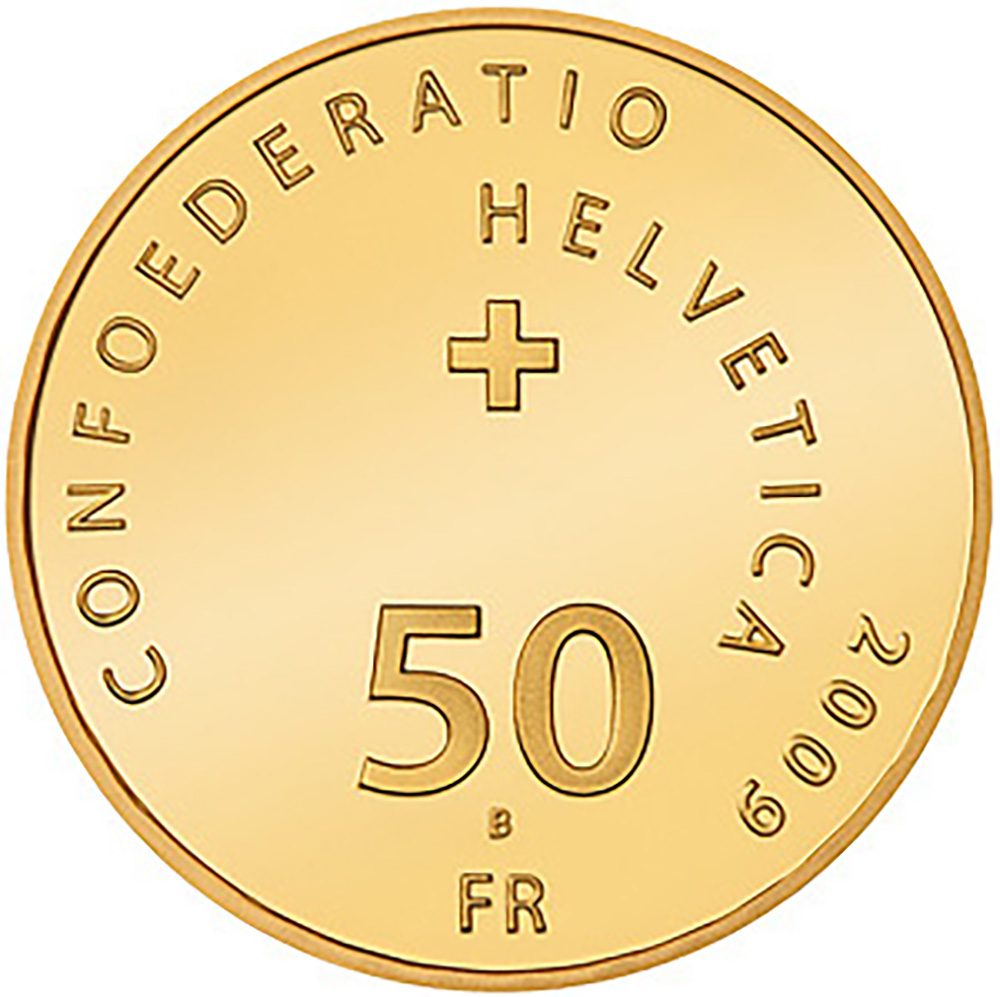 50 Franken, 2009, Polierte Platte, 100 J. Pro Patria