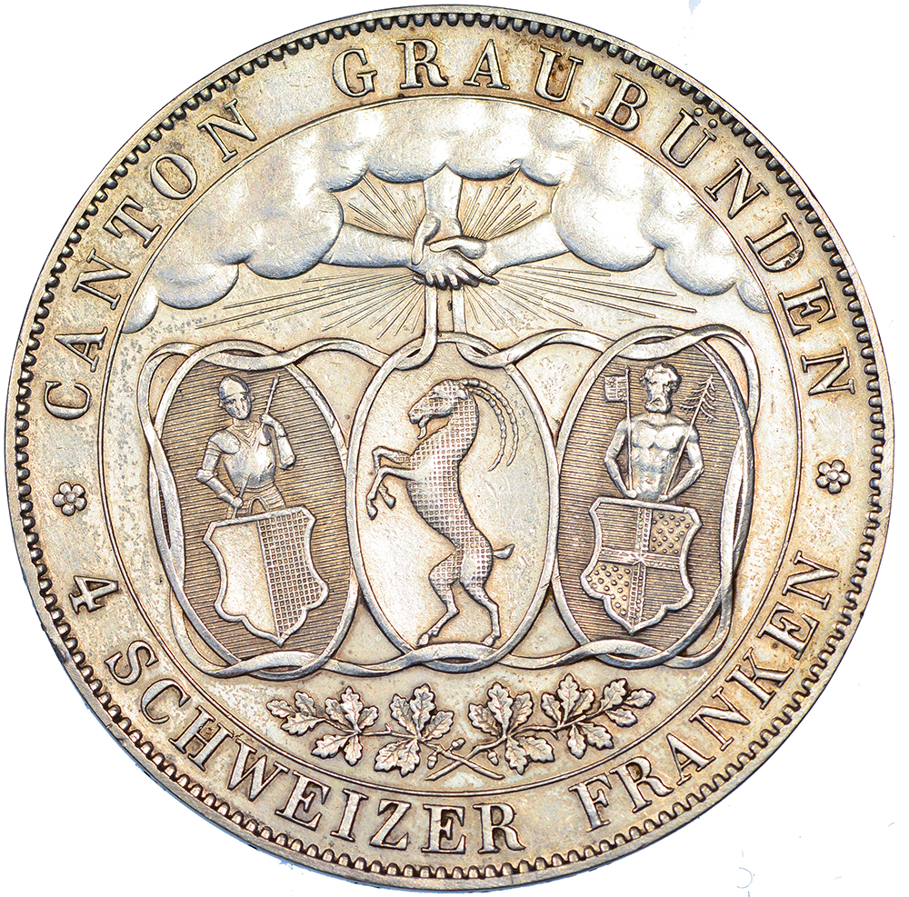 4 Franken, 1842, fast unzirkuliert
