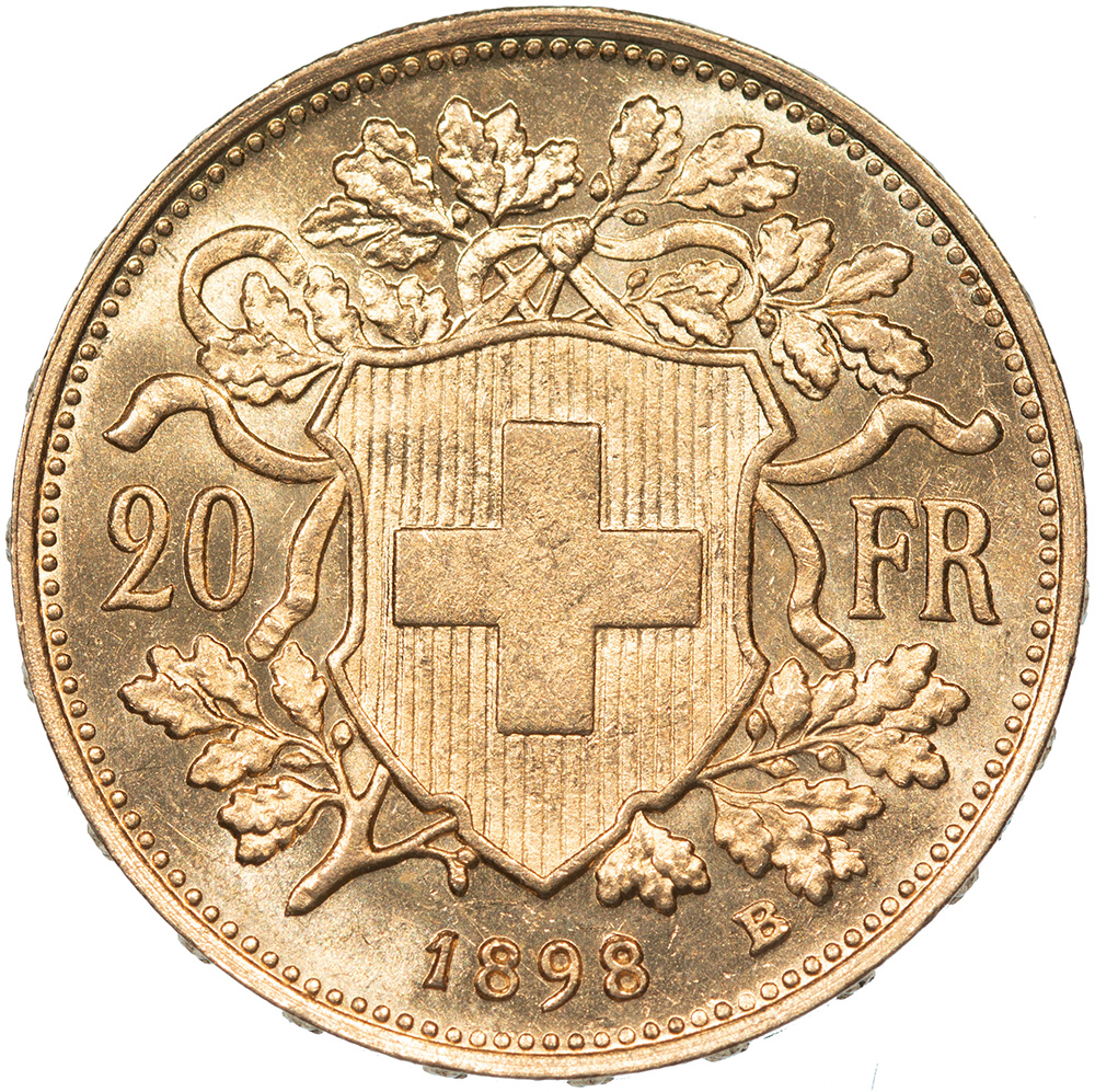 20 Franken, 1898, unz/stgl, Vreneli