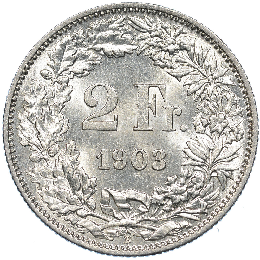 2 Franken, 1903, unzirkuliert