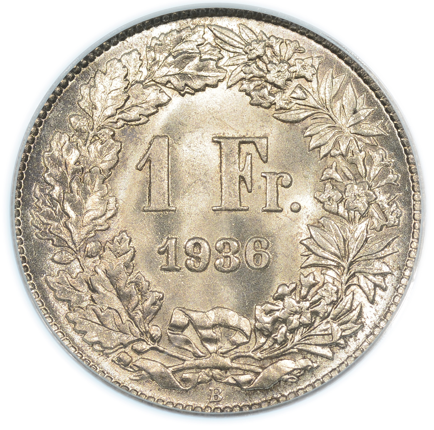 1 Franken, 1936, MS 65