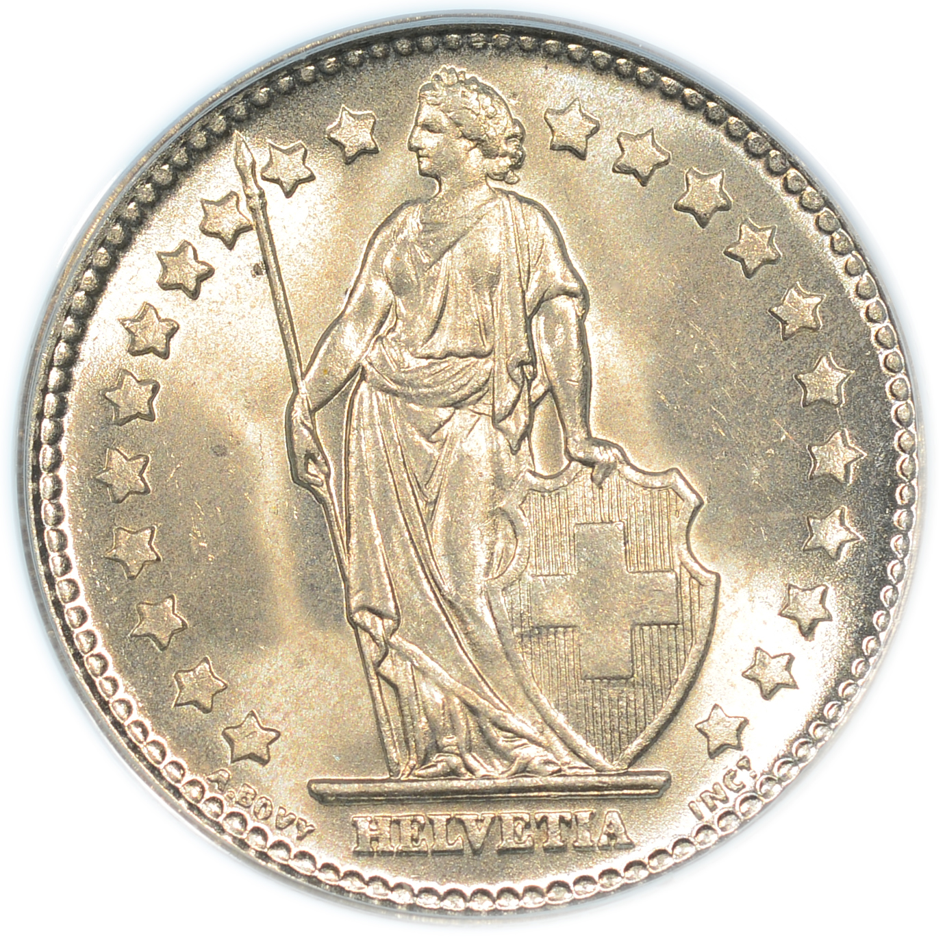 1 Franken, 1936, MS 65