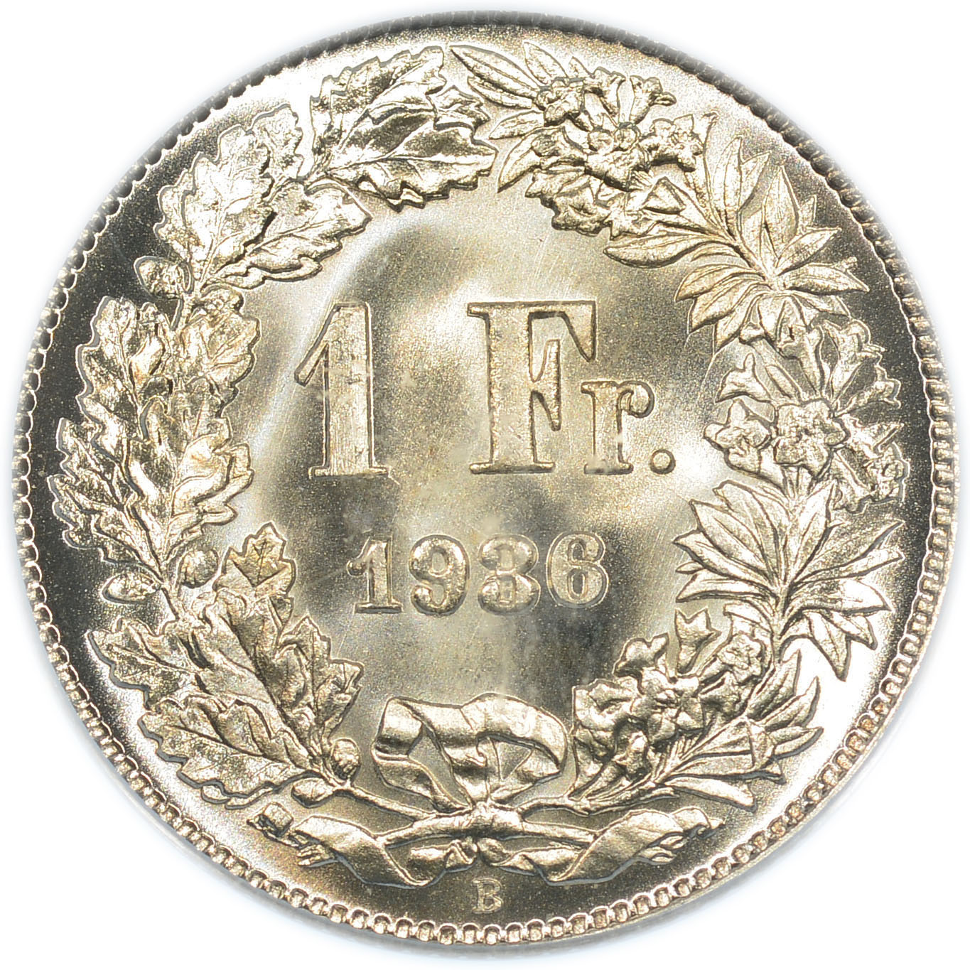 1 Franken, 1936, MS 67