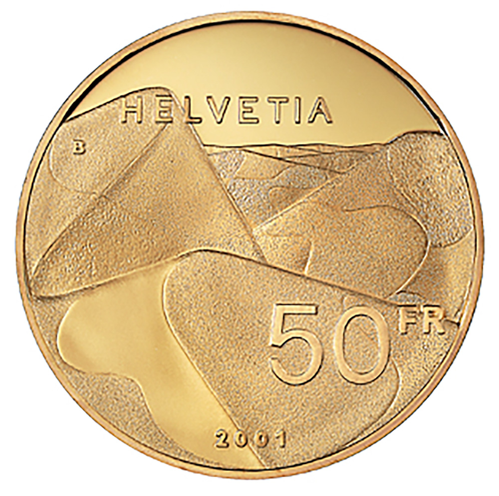 50 Franken, 2001, Polierte Platte, Heidi