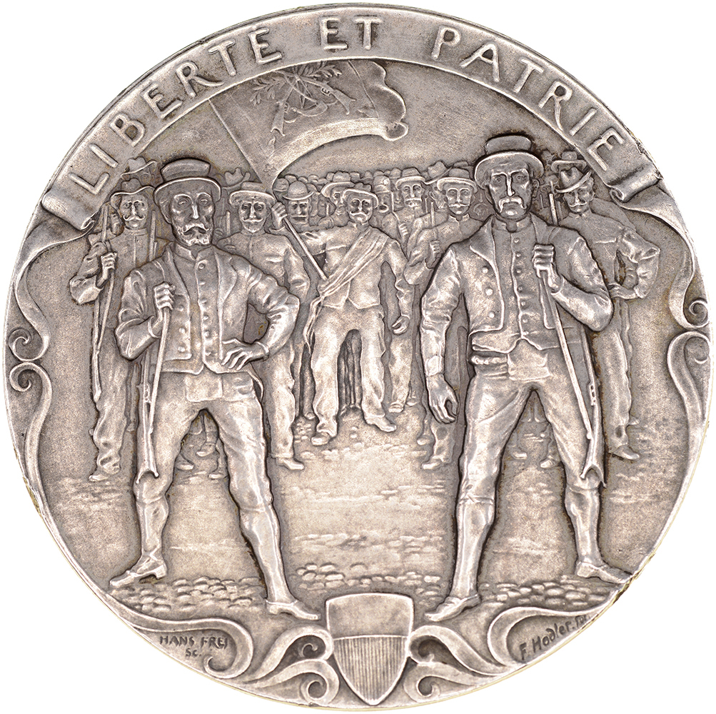 Waadt, Lausanne,  Carabiniers de Lausanne. Tir, 1900, unz/stgl, Silber