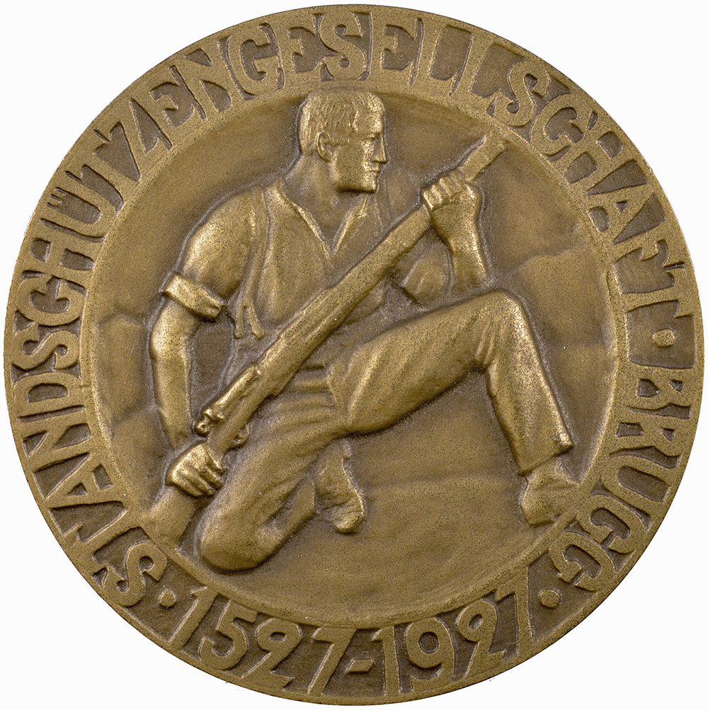 Aargau, Brugg, Standschützengesellschaft, 1927, unz/stgl, Bronze, 47b