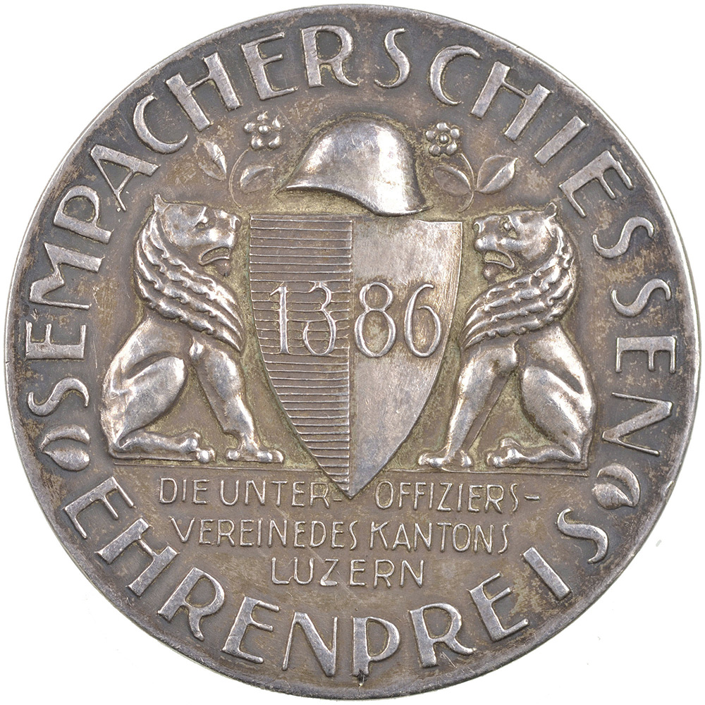 Luzern, Sempach,  Sempacherschiessen Ehrenpreis, o.J., unz/stgl, Silber