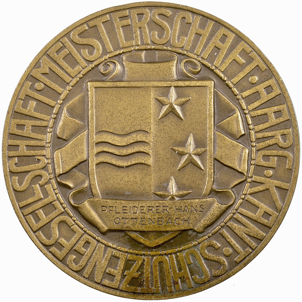 Aargau, Kantonalschützengesellschaft,  Schützengesellschaft, o.J., stgl, Bronze
