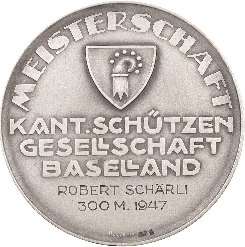 Basel, Liestal,  Kantonalschützengesellschaft, 1947, stgl, Silber