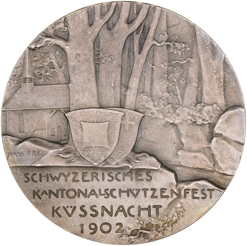 Schwyz, Küssnacht,  Kantonales Schützenfest, 1902, stgl, Silber
