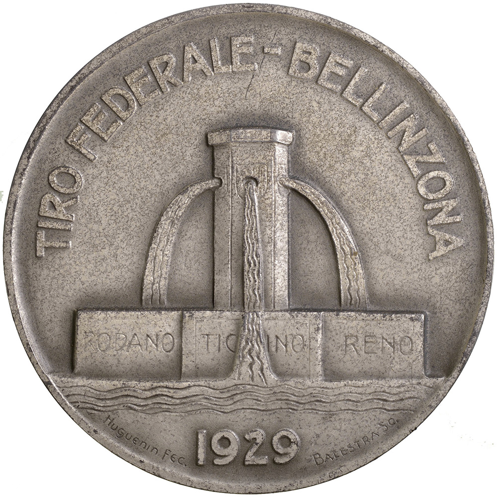 Ticino, Bellinzona,  Eidgenöss. Schützenfest, 1929, unz/stgl, Silber