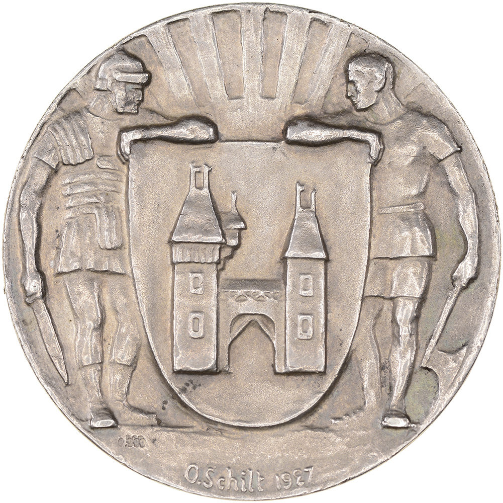Aargau, Brugg,  Kantonales Schützenfest, 1927, unz/stgl, Silber