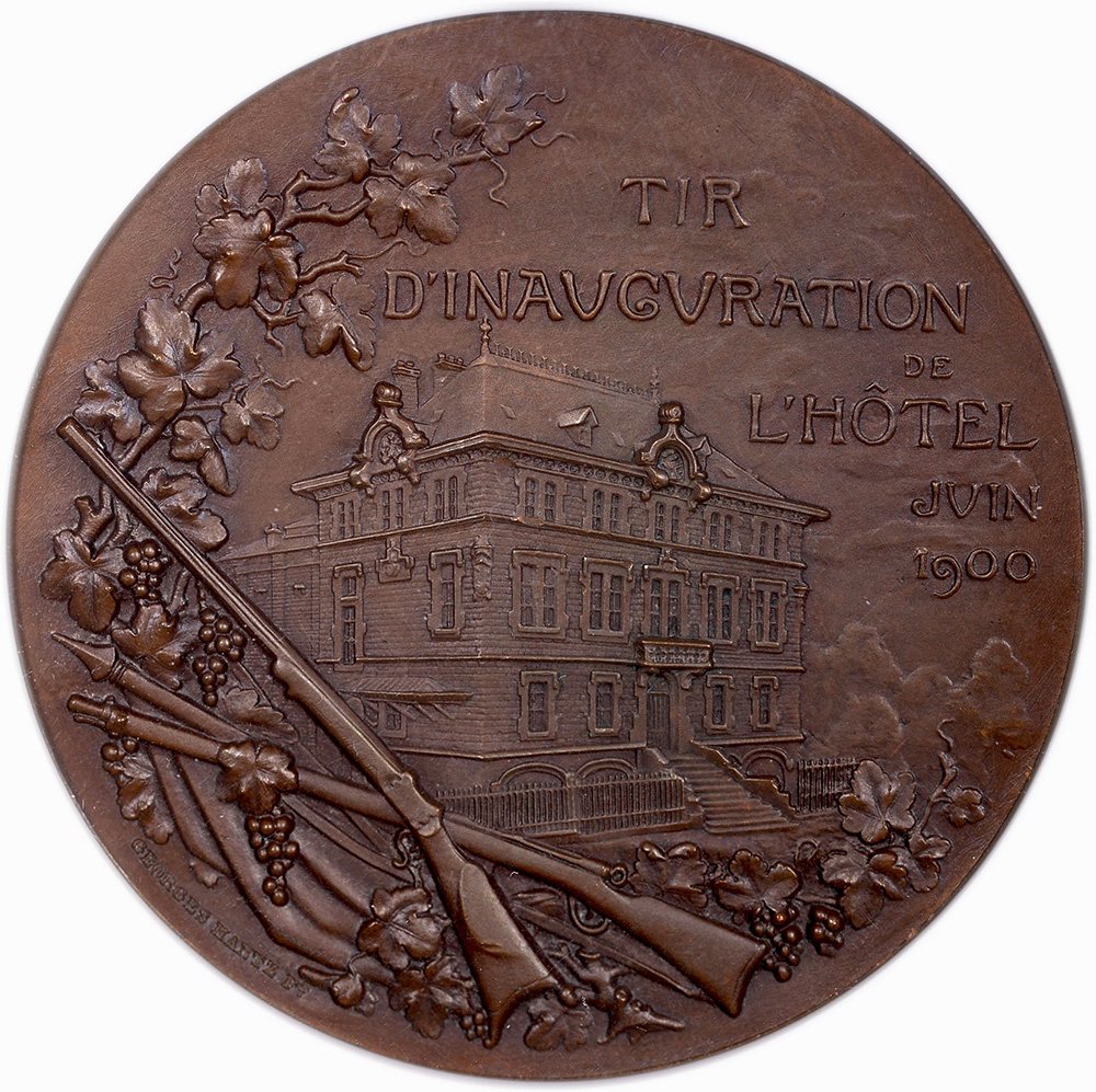 Genève, Genève,  Tir d'inauguration de l'hôtel, 1900, stgl, Bronze