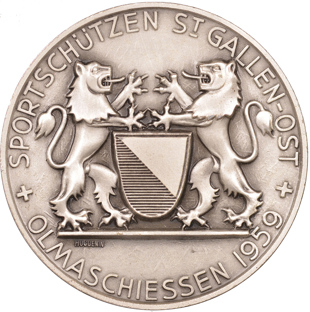 St. Gallen, St. Gallen,  Sportschützen St. Gallen-Ost, 1959, stgl, Silber