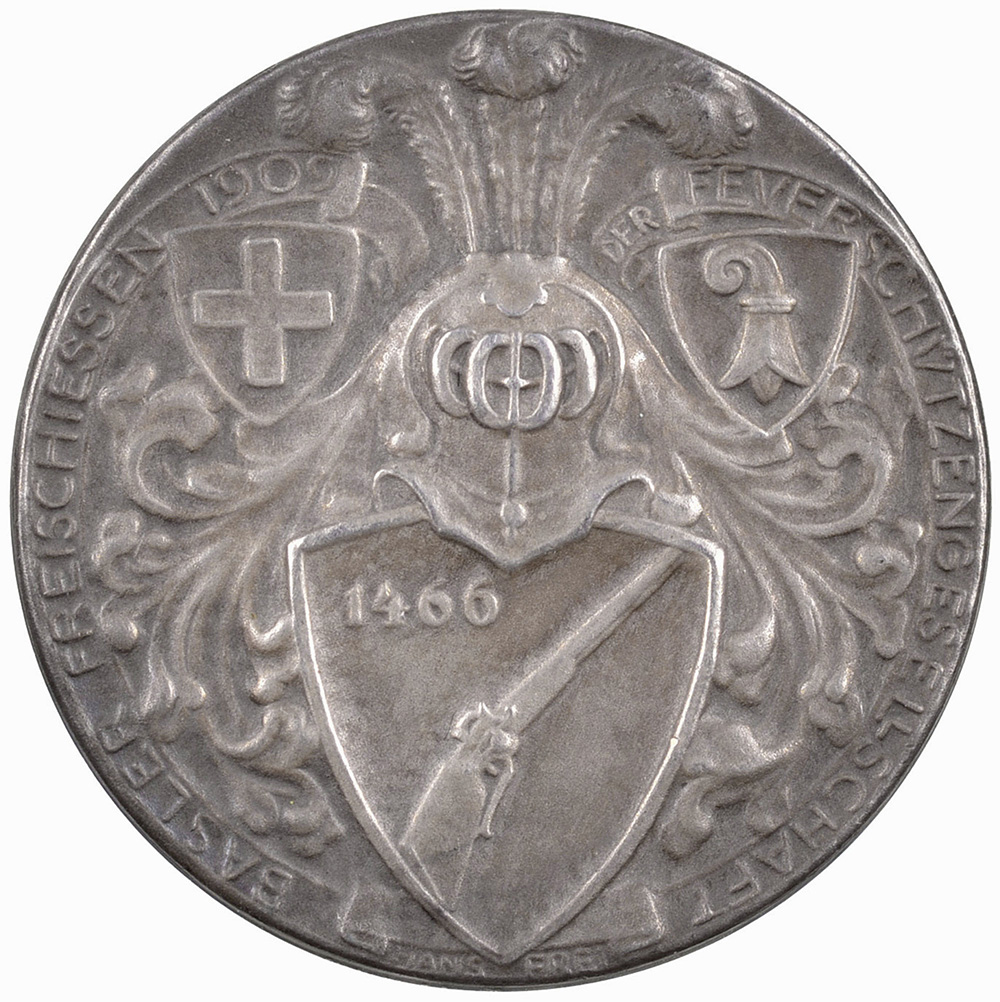 Basel, Basel,  Freischiessen , 1909, unz/stgl, Silber