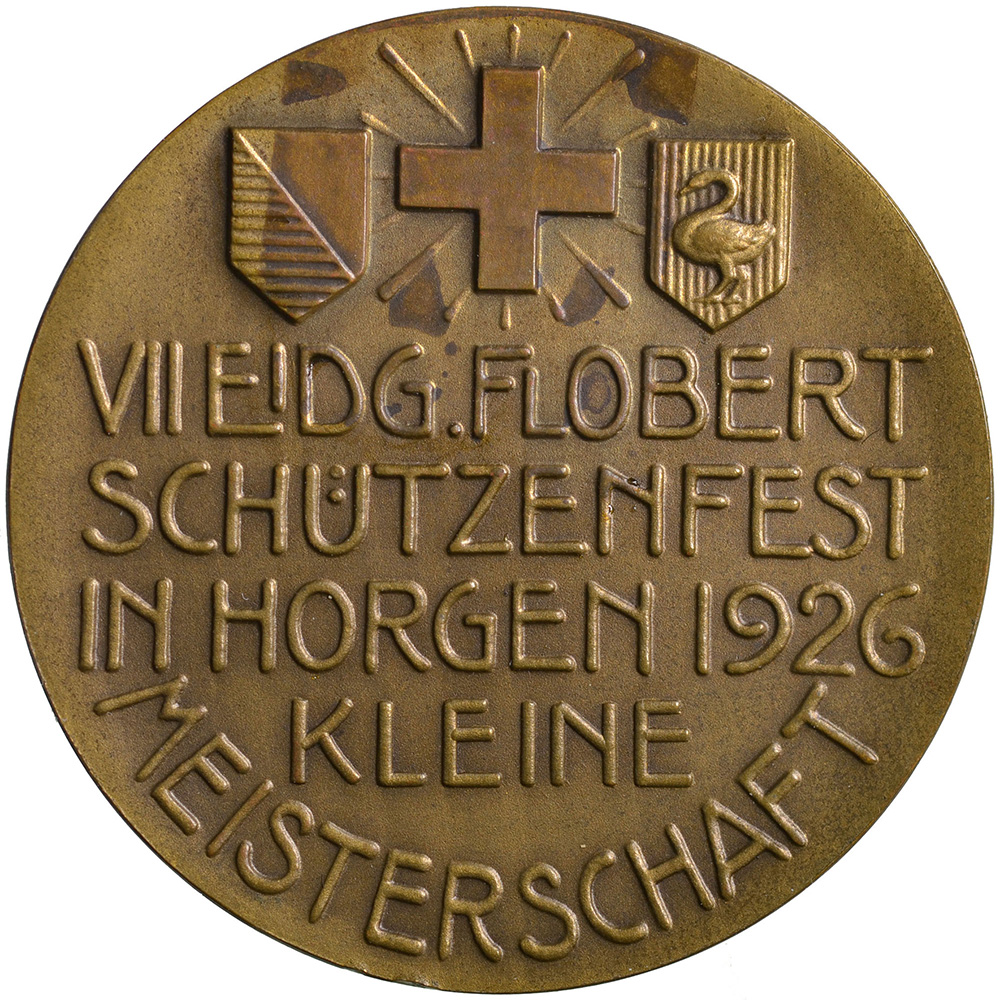 Zürich, Horgen,  Eidg. Flobertschützenfest, 1926, unz/stgl, Bronze