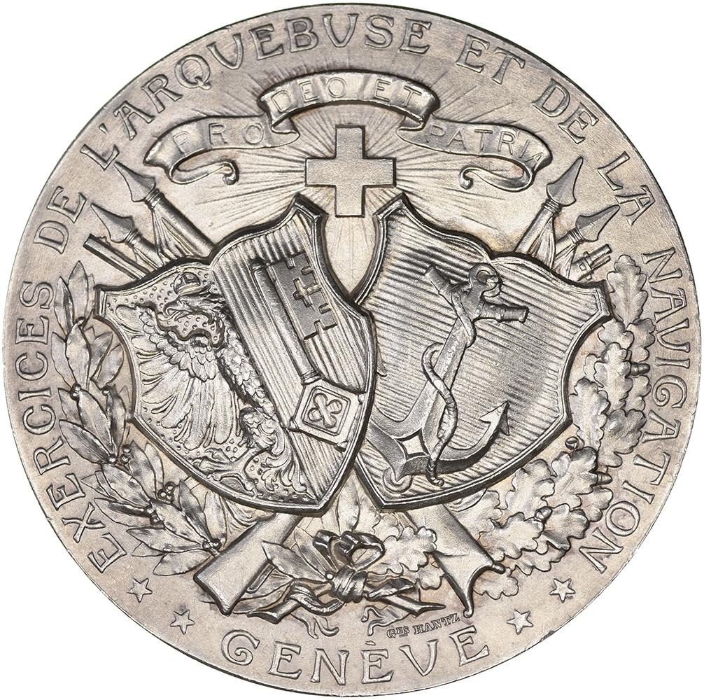 Genève, Genève,  Tir d'inauguration de l'hôtel, 1900, stgl, Silver