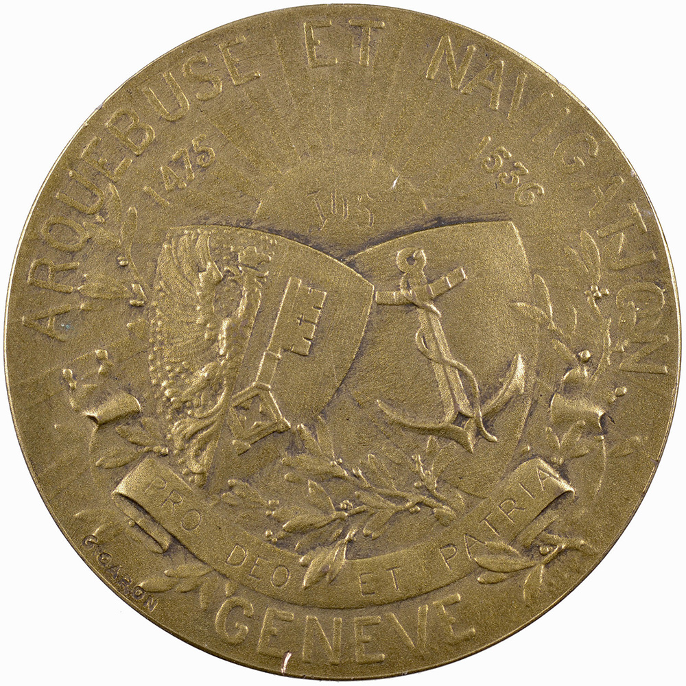 Genève, Genève,  Arquebuse et Navigation, 1933, unz/stgl, Bronze