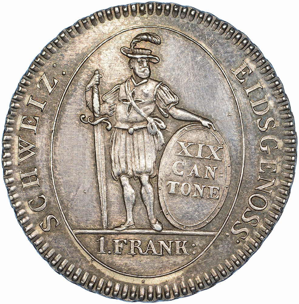 Bern, 1 Franken, 1811, gleichständig, unz