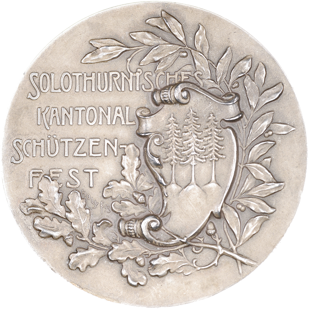 Solothurn, Olten,  Kantonales Schützenfest, 1905, stgl, Silver