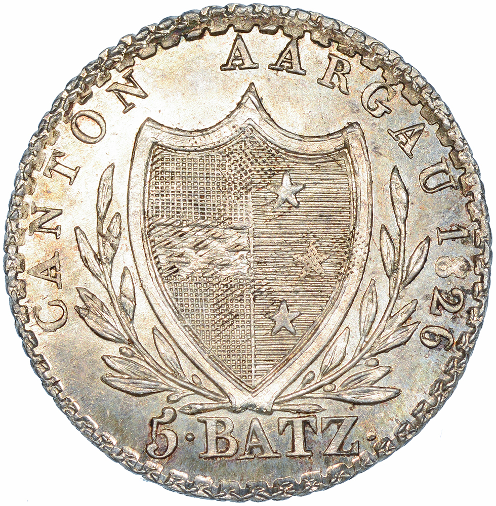 Aargau, 5 Batzen, 1826, stgl, 