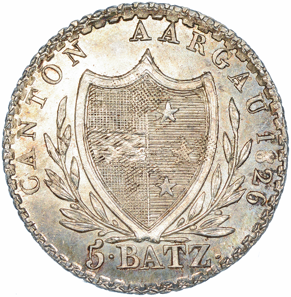 Aargau, 5 Batzen, 1826, stgl, 