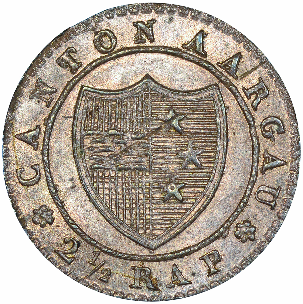 Aargau, 2 1/2 Rappen, 1831, stgl, 