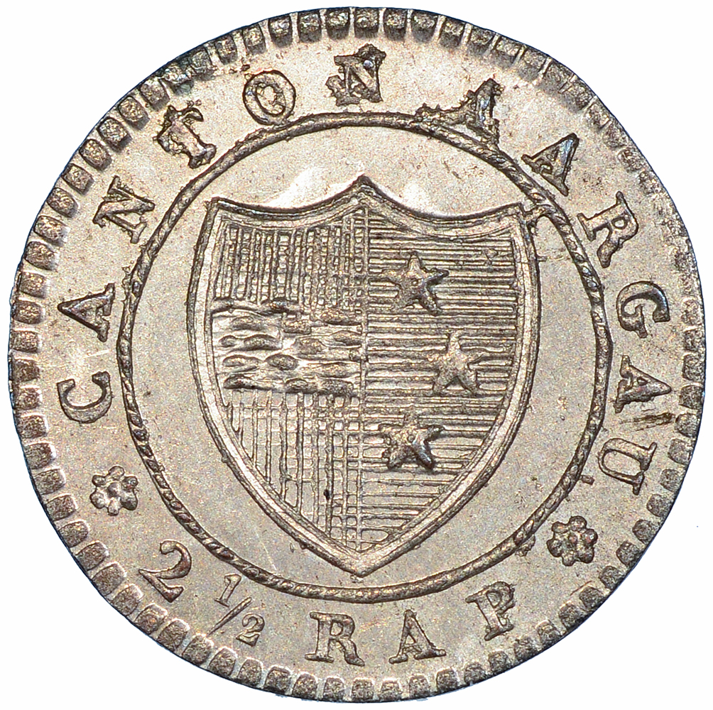 Aargau, 2 1/2 Rappen, 1831, stgl