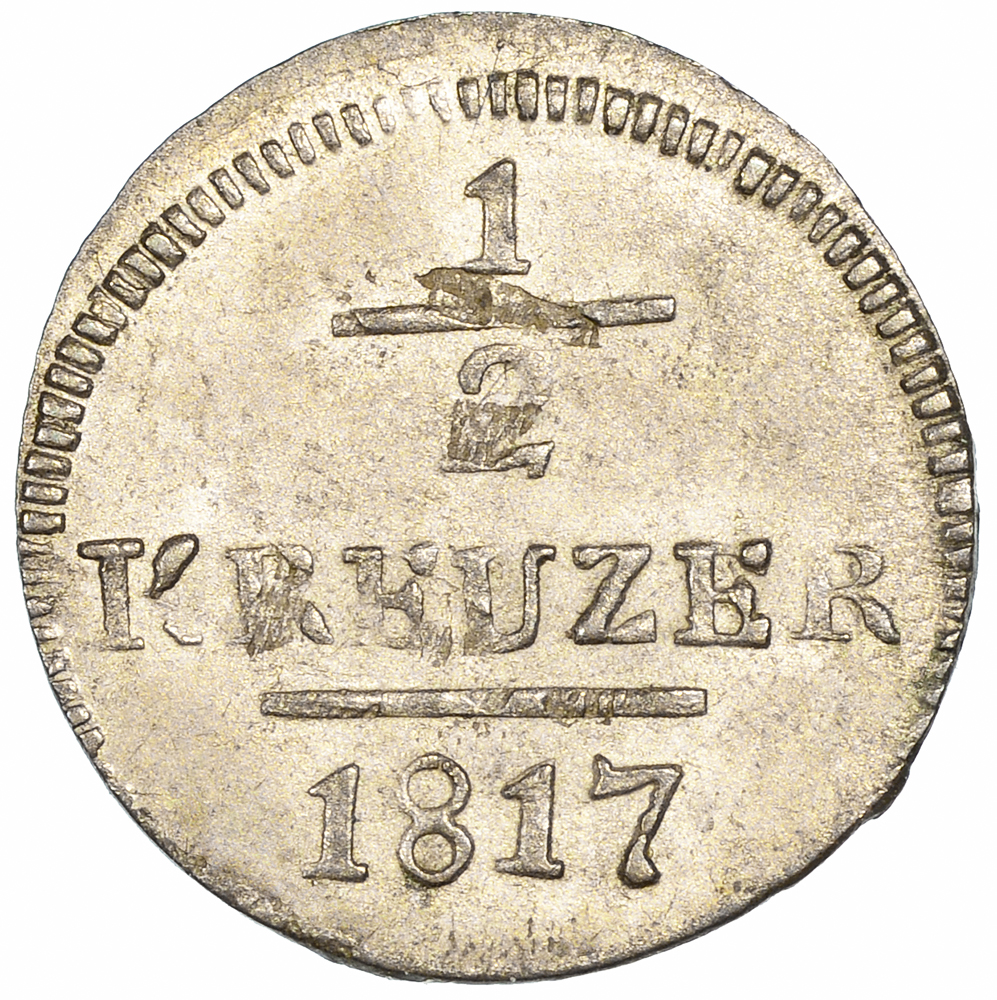 St. Gallen, 1/2 Kreuzer, 1817, unz
