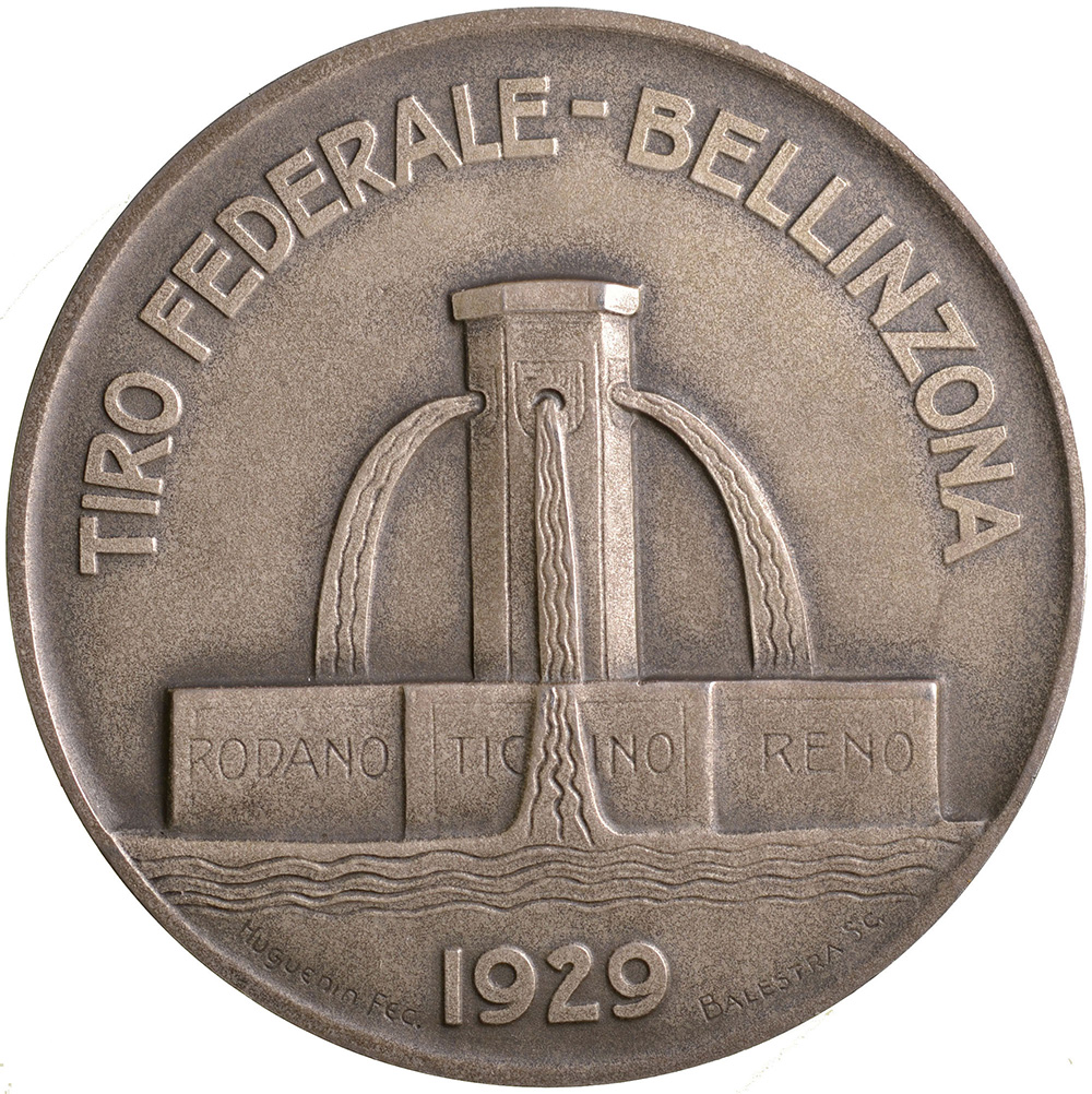 Ticino, Bellinzona,  Eidgenöss. Schützenfest, 1929, stgl, Silver