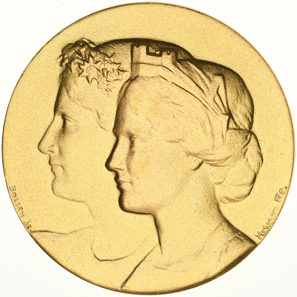 Zürich, Ehrenmedaille,  Schützengesellschaft, o.J., stgl, Gold