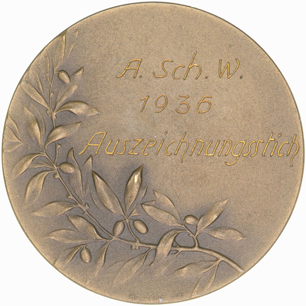Diverse Kantone, ,  Auszeichnungsstich, 1936, stgl, Bronze, RRR