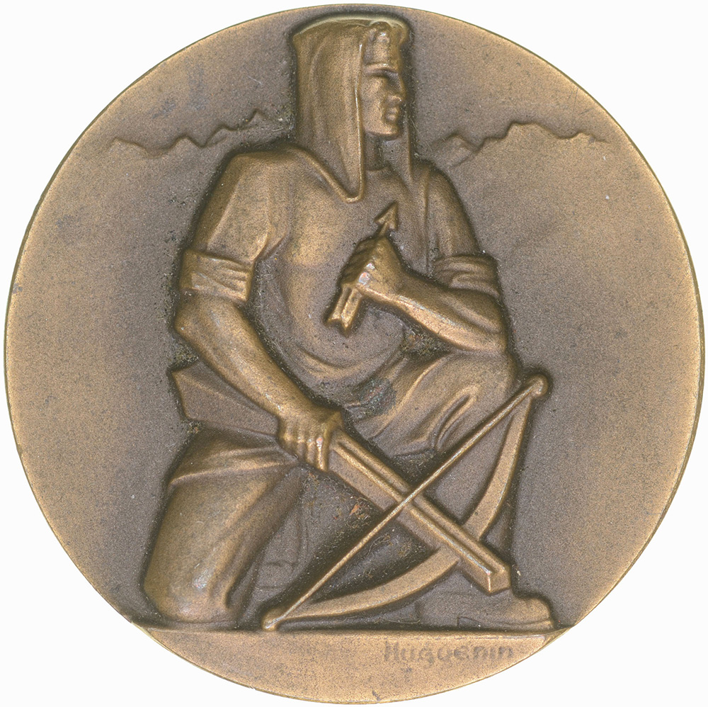Diverse Kantone, ,  Auszeichnungsstich, 1936, stgl, Bronze, RRR