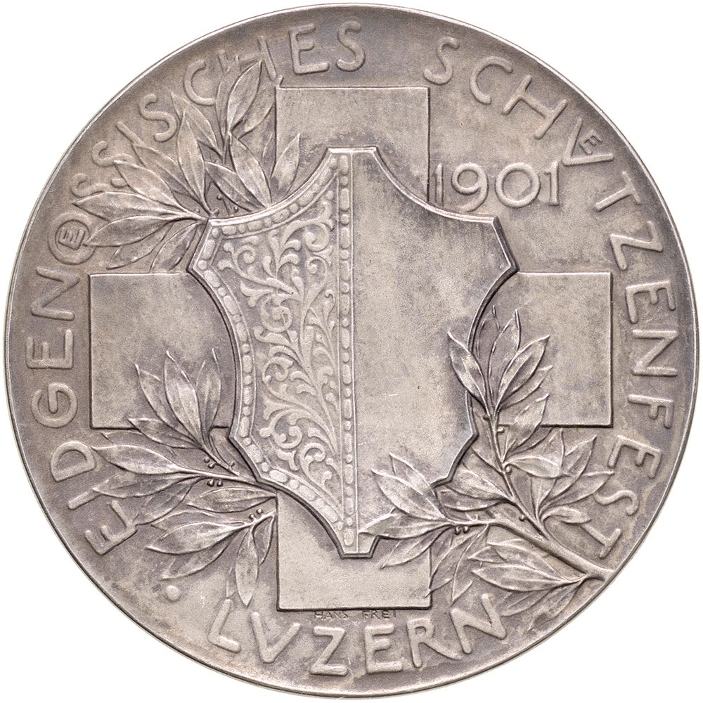 Luzern, Luzern,  Kantonales Schützenfest, 1901, unz, Silber